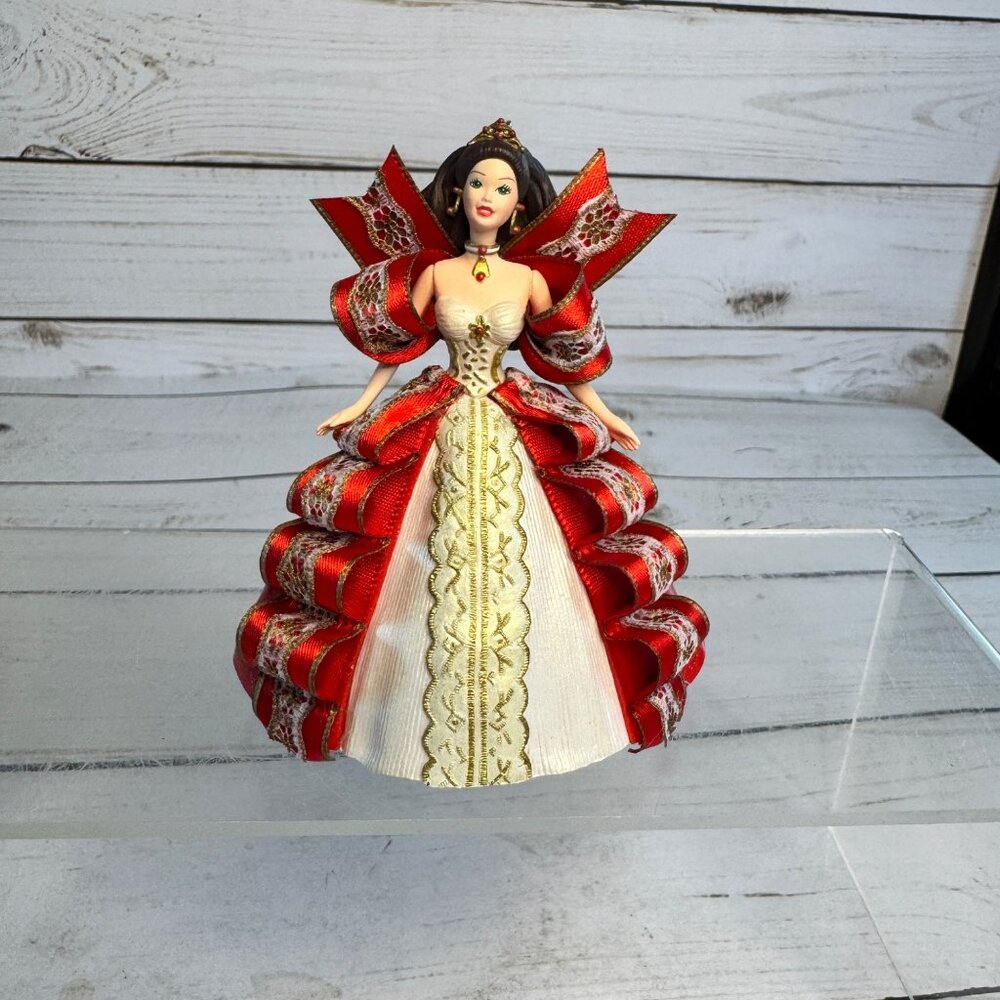 Hallmark Holiday Barbie Keepsake Christmas Ornaments Lot of 4 1994-1997 Boxes - Picture 3 of 14